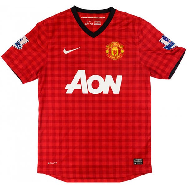 Maillot Football Manchester United Domicile Retro 2012 2013 Rouge